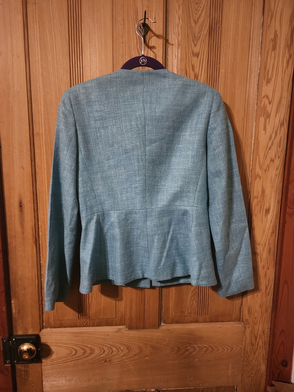 MaxMara Teal Silk/Linen Midi Dress with Matching Jacket, Size 8 MUST SEE!! - Picture 9 of 9